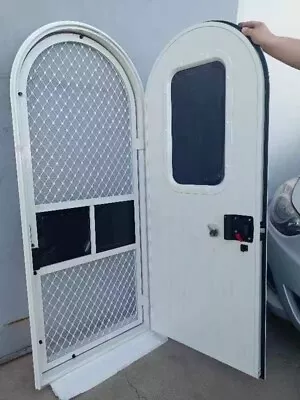Tear Drop Door Caravan Entry Door 625x1200 Camper Teardrop RV Animal Dog Trailer • $1080