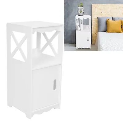 2 Layer Bedside Tables Side Table Nightstand Storage Drawer Shelf Bedroom Unit • $26.50