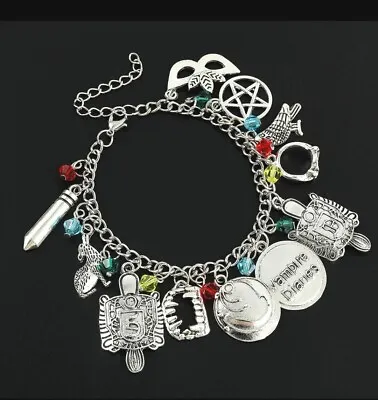 Vampire Diaries Link Chain Bracelet With Charms Gift • £6.99