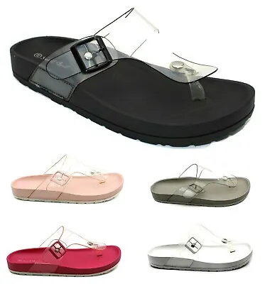 £8.99 • Buy Womens Ladies Sliders Slipper Ladies Toe Post Flip Flops Summer Beach Sandals