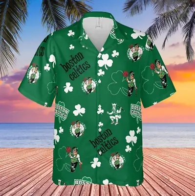 [SALE] Boston Celtics Vintage Hawaiian Shirt Logo Throw Back BIG SIZE  • $24.99