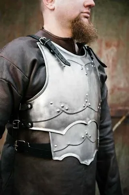 Medieval Breastplate Armor Jacket Warrior LARP Steel Cuirass Knight  Costume • $189.49