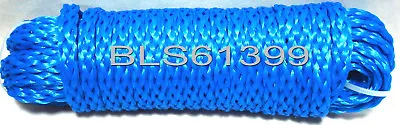 (1) Blue Hollow Braided 1/4  In X 40' Ft Boat Marine Utility Line Tie-Down Rope • $7.39