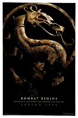 MORTAL KOMBAT 1995 Advance Version A DS 2 Sided 27x41  US One Sheet Movie Poster • $109.99