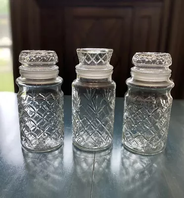 Vintage Lot Of 3 Planters Mr Peanut Decorative Glass Jars With Lids • $19.50