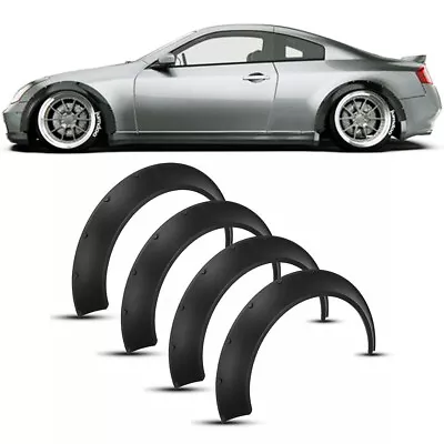 4x Fender Flares Concave Extra Wide Body Kit Wheel Arches For Infiniti G35 M35 • $114.11