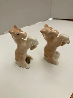 Vintage Victoria Ceramics Japan Rearing Horse Salt & Pepper Shakers W/stoppers • $12.50