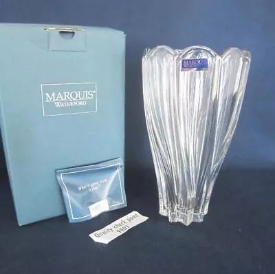 *Waterford Cut Crystal Vase Marked Original Box And Tags Vintage Rare Form 8  • $44.98