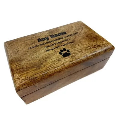 £9.99 • Buy Pet Box Urn Dog Urn Cat Mango Cat Dog Pet Memorial Ashes Casket Box 