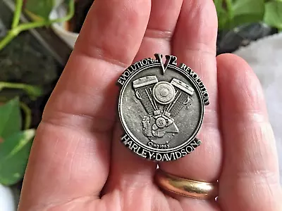 Harley Davidson 1983 V2 Evolution Revolution Pewter Pin • $10