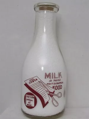 $44.99 • Buy TRPQ Milk Bottle Cold Spring Co-Op Creamery Inc Dairy Roanoke VA Cut Food Costs