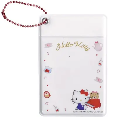 $17.99 • Buy JAPAN Sanrio Hello Kitty White Cat Piano Pass Picture Key Ring Ball Chain Holder