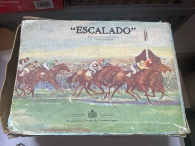 £9.99 • Buy Escalado Horse Racing Game Vintage Metal Horses Chad Valley -Spares Or Repair