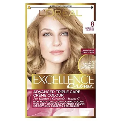 L'Oreal Paris Excellence Natural Hair Dye Creme All Colors Pro-Keratin Collagen • £15.41