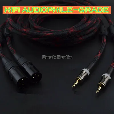 HiFi 2× 3.5mm 1/8  TRS To 3-pin XLR Male Audio Cable Microphone MIC Balance Wire • $69.99