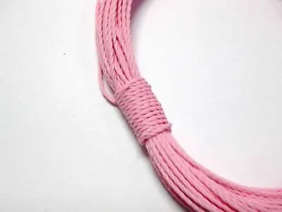 $3.04 • Buy 50 Meters Pink Waxed Polyester Twisted Cord 1mm Macrame String Linen Thread
