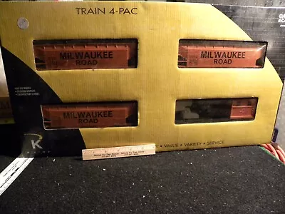 Kline 4-PAC  MILWAUKEE ROAD  Freight Car Set - Look Hardly Used + OB - Fast SHIP • $149