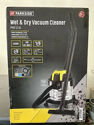 £59.99 • Buy Parkside Wet & Dry Vacuum Cleaner PWD 12 A1 1200w 12L 2M Suction Hose