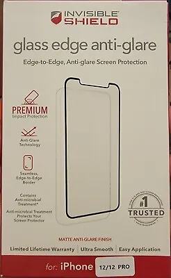 $8.99 • Buy ZAGG Invisible Shield Glass Edge Anti-Glare Screen Protector IPhone 12 /12 Pro