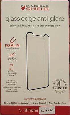 ZAGG Invisible Shield Glass Edge Anti-Glare Screen Protector IPhone 12 /12 Pro • $9.99