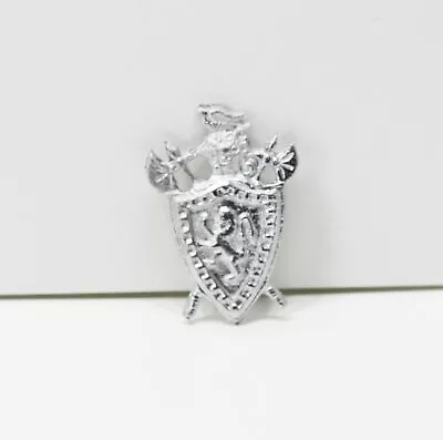 Dollhouse Miniature  Flat Back Silver Metal Coat Of Arms • $3.99