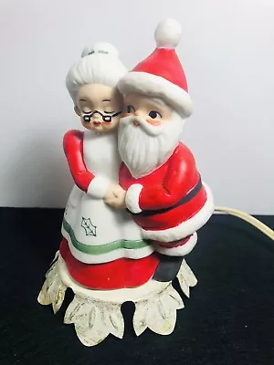 Vtg MCM Christmas Lighted Santa Mrs Claus Aladdin Giftware Made California • $70