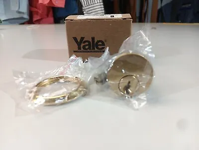 Yale Brass Night-latch Replacement Cylinder & 2 Keys Rim Barrel Door Lock Fit • $11.95