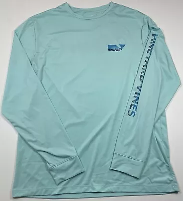 Vineyard Vines Men’s PFG Blue Long Sleeve Performance Fishing Shirt Size Small • $12.99