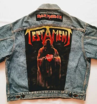 $395 • Buy Testament, Iron Maiden, Metallica, Overkill  Death, Hand Painted Studded Patched