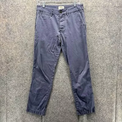 Marine Layer Pants Men 30x30 Blue Navy Chinos Canvas Casual Flat Front Outdoors • $35.88