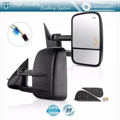 Power Heated Tow Mirrors Signal LH+RH For 03-07 GMC Chevy Silverado 1500 2500HD • $79.79