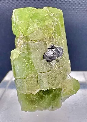 33 Gram Well Terminated Peridot Crystal On Magnetite From @pak • $60