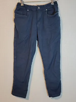 Woolly Longhaul Pants Mens Size 28x27 Tapered Chino Flat Front Merino Wool Blue • $26.99