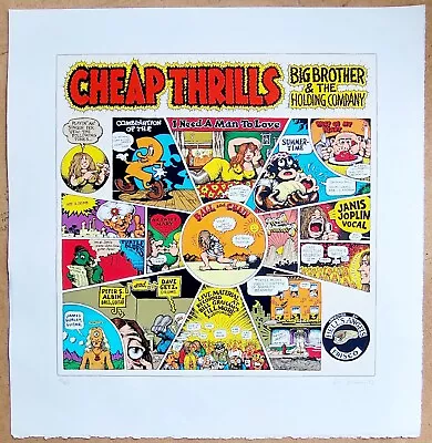 Cheap Thrills Big Brother Band R Robert Crumb Original Serigraph Signed Print • $3950