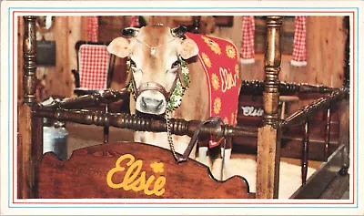 Postcard Elsie The Famous Borden Cow Greets Visitors In Colonial Boudoir Unused • $7.99