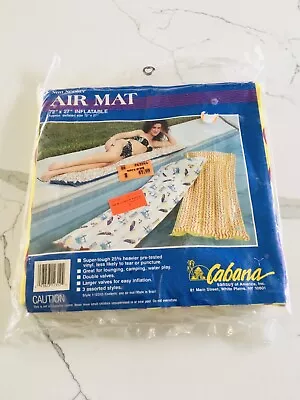 Vintage 90s Cabana Sun Seeker Air Mat Mattress Pool Float Raft 72x27 Inflatable • $12.99