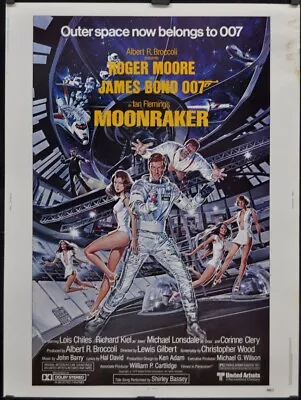 Moonraker 1979 ORIG 30X40 MOVIE POSTER JAMES BOND ROGER MOORE MICHAEL LONSDALE • $300