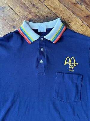 Vintage 70s/80s Macdonalds Polo Shirt Philadelphia Liberty Bell Shirt Vtg Small • $67.24