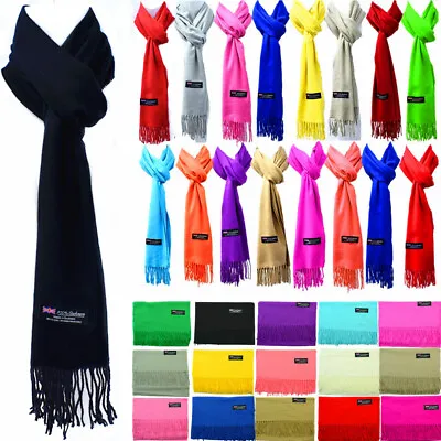 For Womens Mens Winter 100% Cashmere Solid Scarf Scotland Made Scarves Wool Wrap • $7.99