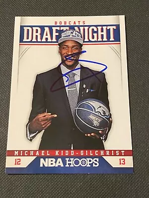 Michael Kidd-Gilchrist Signed 2012-13 Panini Hoops Draft Night Card Auto NBA COA • $5.99