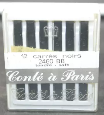 Vintage Conte A Paris 12 Carres Noirs Chalk Crayon 2460 BB NEW SEALED FROM PACK • $8.99