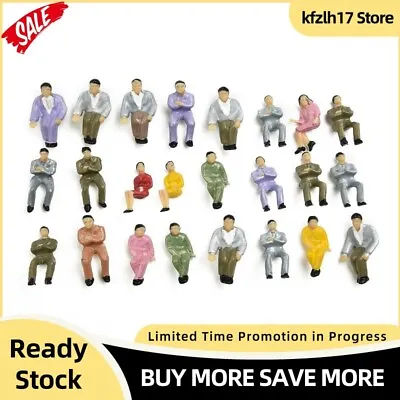 50Pcs Seated Painted Model People Figures Railway Sitting Passengers 1:50 Scale • £6.77