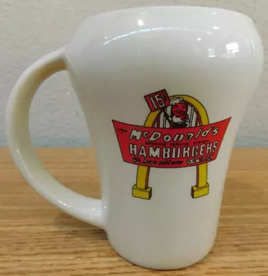 Vintage McDonalds Ceramic 15 Cent Hamburgers Coffee Mug Tea Cup • $14.83