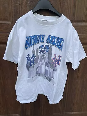 Vintage 2000 MLB World Series Shirt Mens L New York Yankees Mets Subway Series • $15