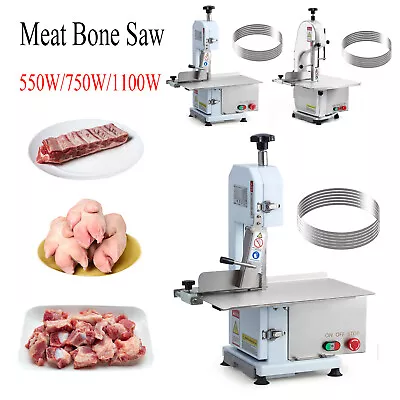 Electric Commercial Frozen Meat Bone Saw Butcher Band Saw Cut Machine W/6 Blades • $310.56