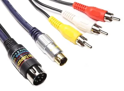 Commodore C64 C128 High Quality S-VIDEO & Composite Video Cable TV Lead Cord • £13.99