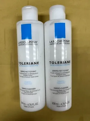 2 New La Roche-Posay Toleriane Dermo-Cleanser & Make-Up Remover - 6.76oz Each • $35