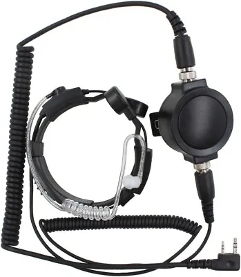 KENMAX Military Tactical IP54 Waterproof Big PTT Telescopic Throat Mic Earpiece • $26.99