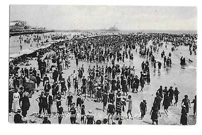 The Beach North From Steel Pier Atlantic City 1908 Postcard • $4