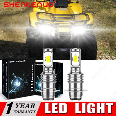 For Honda Recon 250 1997-2004 Pair H6M 3570 LED Headlight Xenon White P15D Bulbs • $15.11